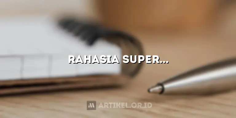 Rahasia Super dahsyat Hasilkan Uang Jutaan dengan Menulis Artikel